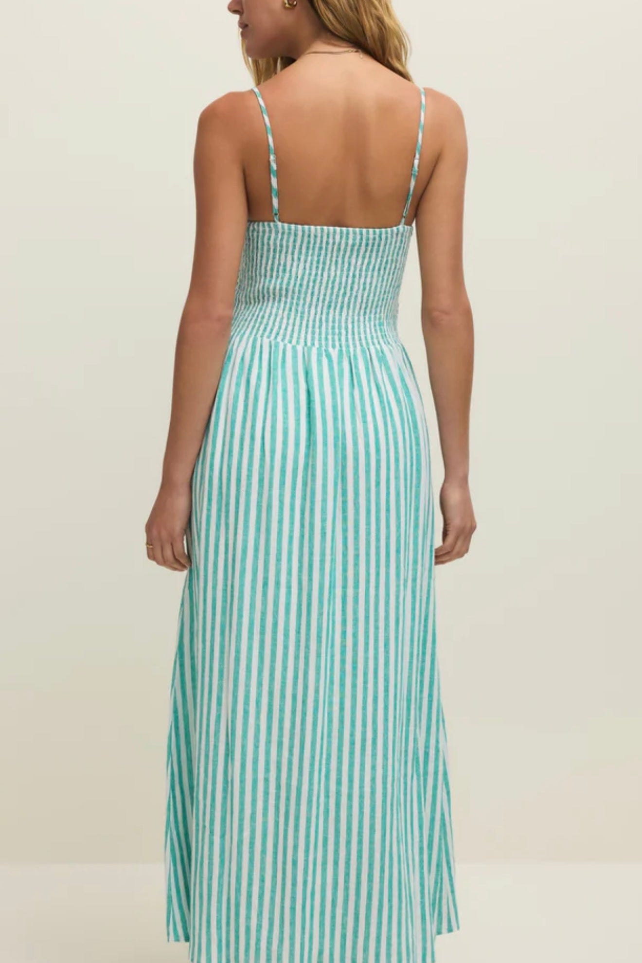 BAYSIDE STRIPED MIDI DRESS-Casual Dresses- Hometown Style HTS, women's in store and online boutique located in Ingersoll, Ontario