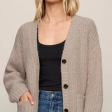 WHITMORE CARDIGAN - Light Khaki