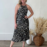 Sequin Halter Dress - Black-dress- Hometown Style HTS, women's in store and online boutique located in Ingersoll, Ontario