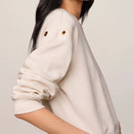 AXEL GROMMET SWEATSHIRT - Sandstone-Casual Tops- Hometown Style HTS, women's in store and online boutique located in Ingersoll, Ontario