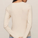 GREYSON SCOOP LS TEE - Chalk