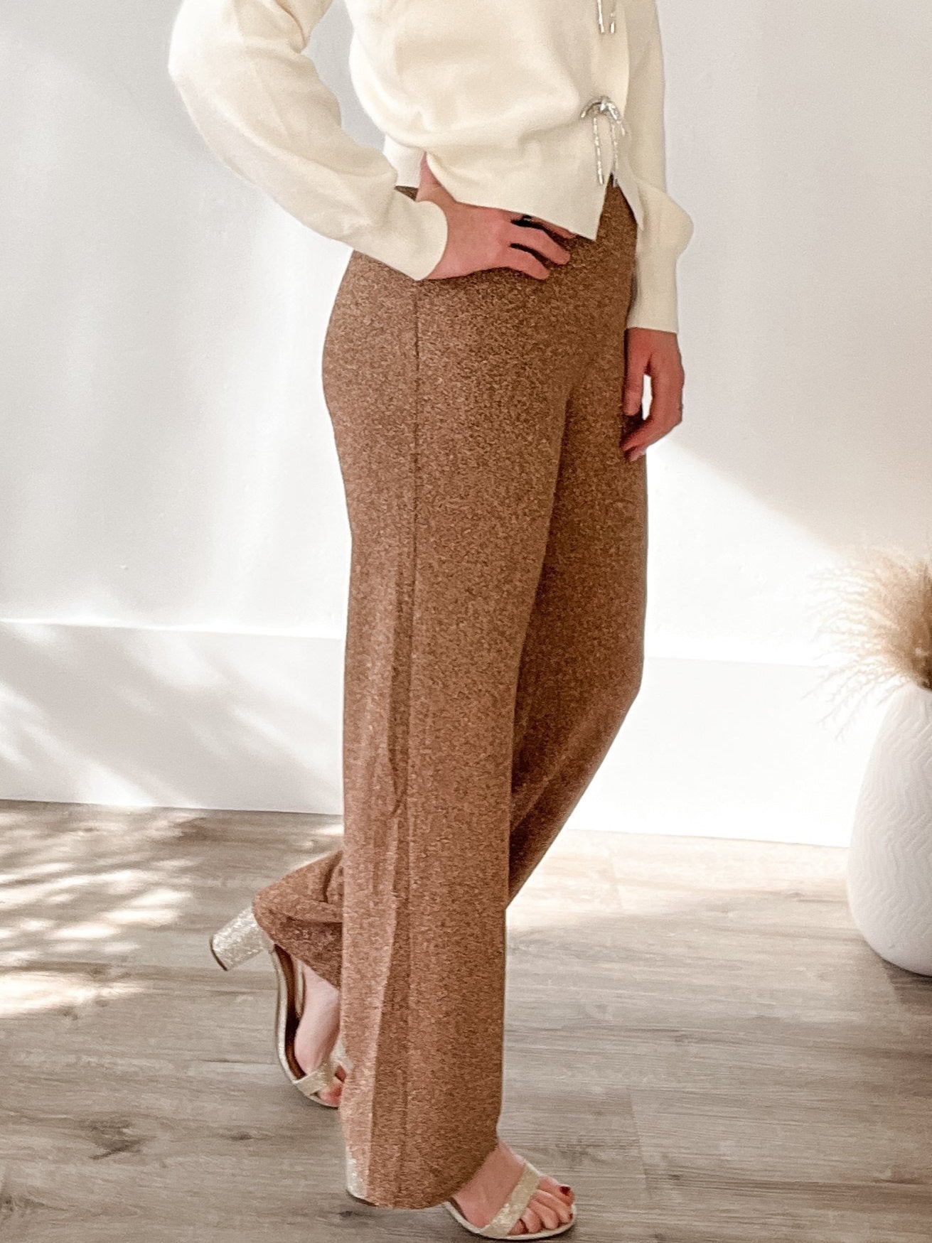 Rose Gold Pants-Pants- Hometown Style HTS, women's in store and online boutique located in Ingersoll, Ontario