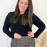 Tellem Top - Black-long Sleeve- Hometown Style HTS, women's in store and online boutique located in Ingersoll, Ontario