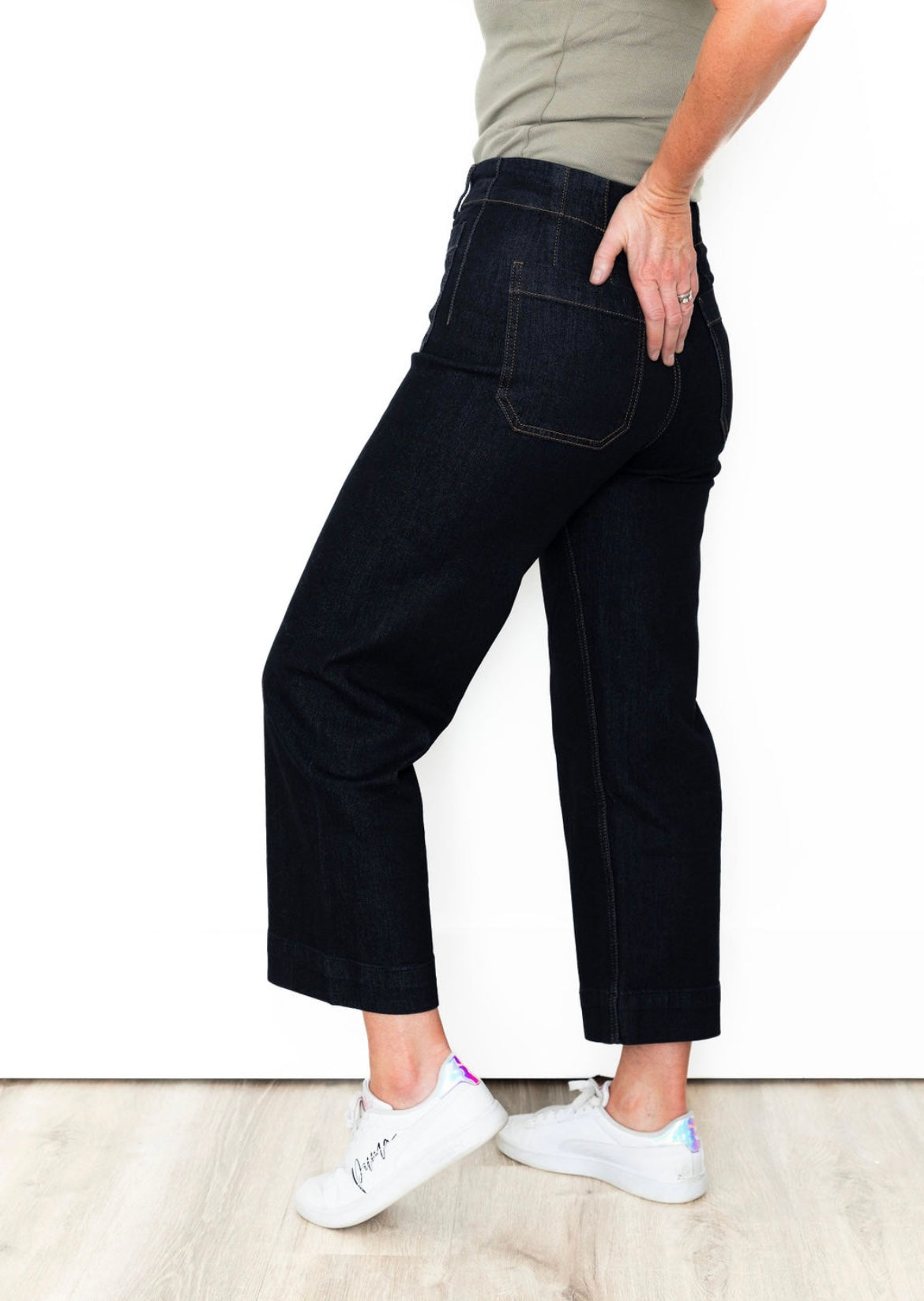 Cropped Straight Leg Pants - Dark Denim-denim- Hometown Style HTS, women's in store and online boutique located in Ingersoll, Ontario