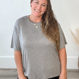 The Camilla Top - Grey-Casual Tops- Hometown Style HTS, women's in store and online boutique located in Ingersoll, Ontario