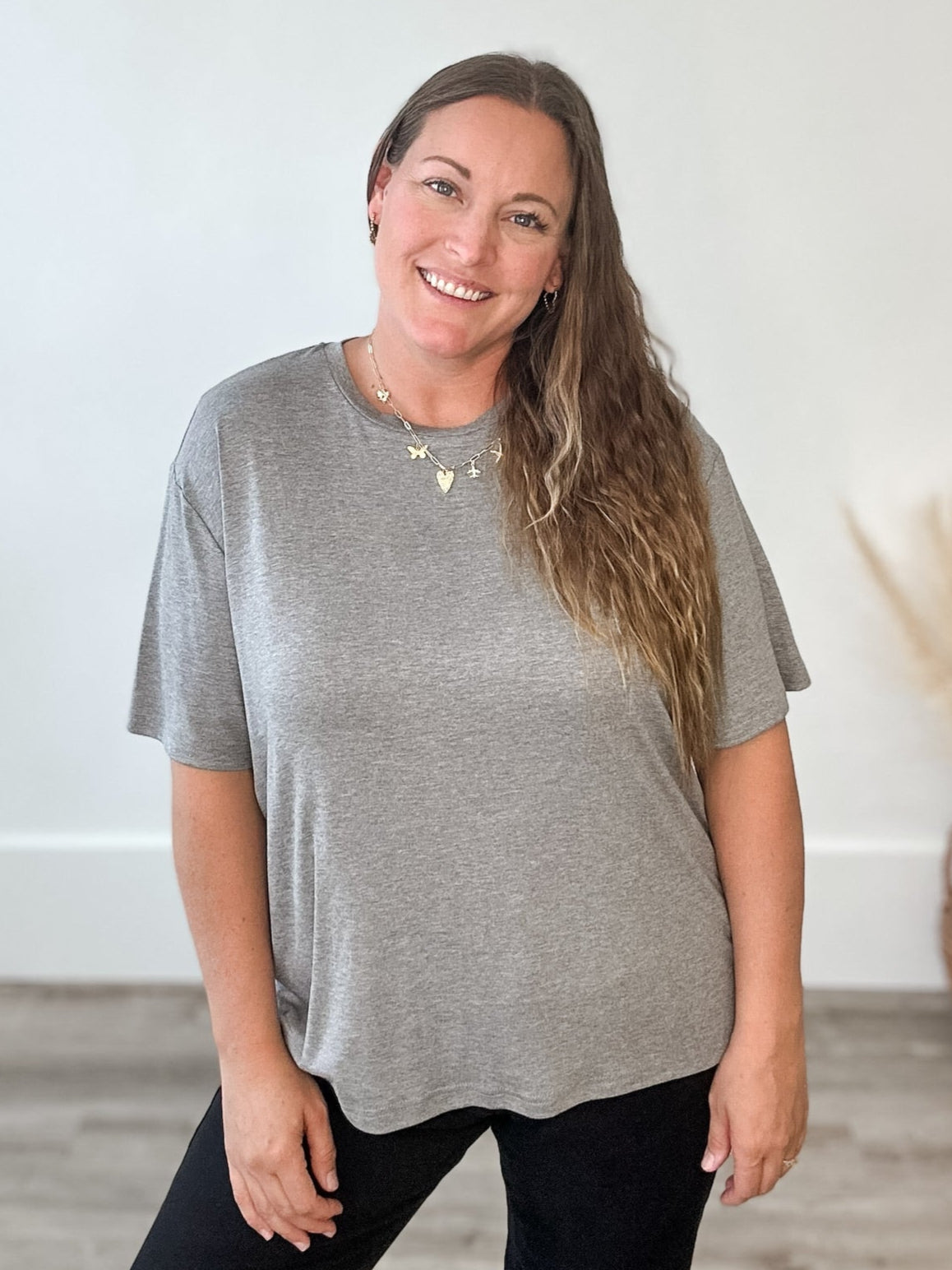 The Camilla Top - Grey-Casual Tops- Hometown Style HTS, women's in store and online boutique located in Ingersoll, Ontario
