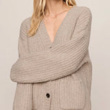 WHITMORE CARDIGAN - Light Khaki