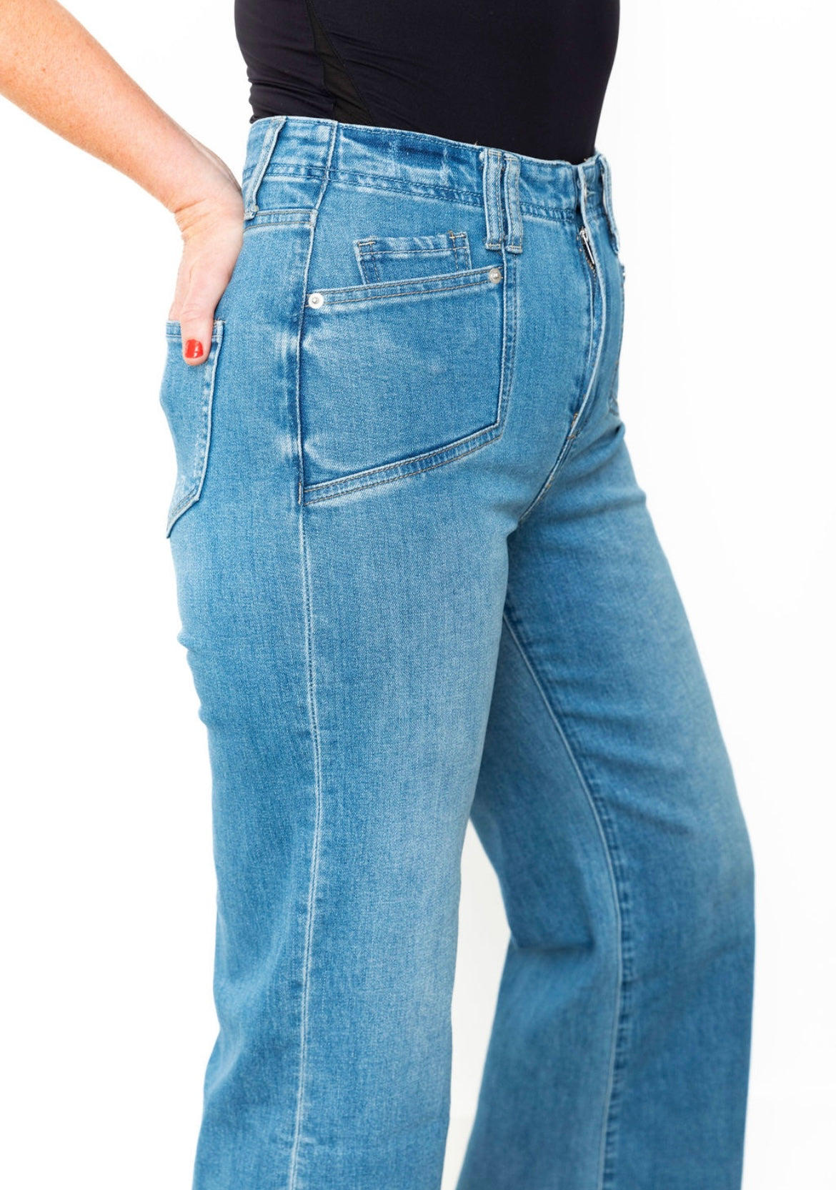 Cropped Straight Leg Jeans-denim- Hometown Style HTS, women's in store and online boutique located in Ingersoll, Ontario