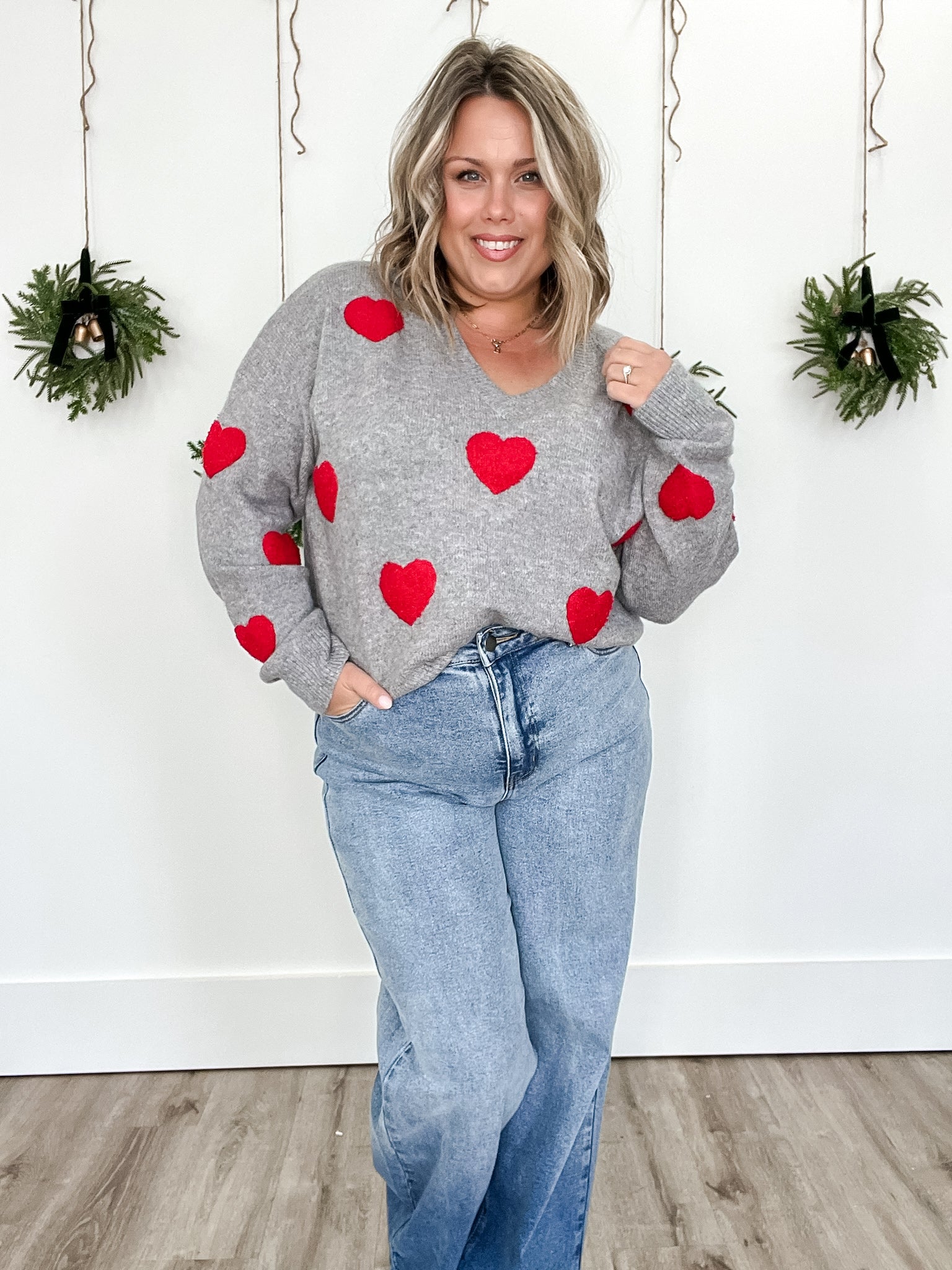 Espera Sweater - Grey-Sweaters and Cardigans- Hometown Style HTS, women's in store and online boutique located in Ingersoll, Ontario