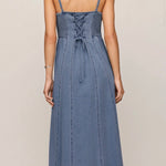 LEONORA INDIGO MIDI DRESS - Classic Indigo-Casual Dresses- Hometown Style HTS, women's in store and online boutique located in Ingersoll, Ontario