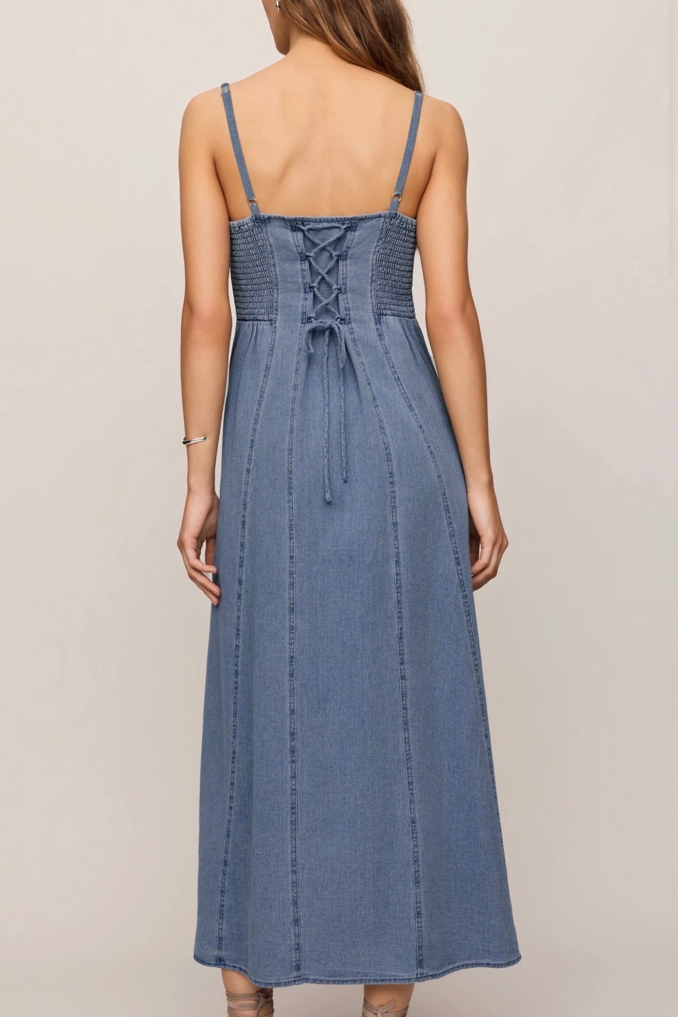LEONORA INDIGO MIDI DRESS - Classic Indigo-Casual Dresses- Hometown Style HTS, women's in store and online boutique located in Ingersoll, Ontario