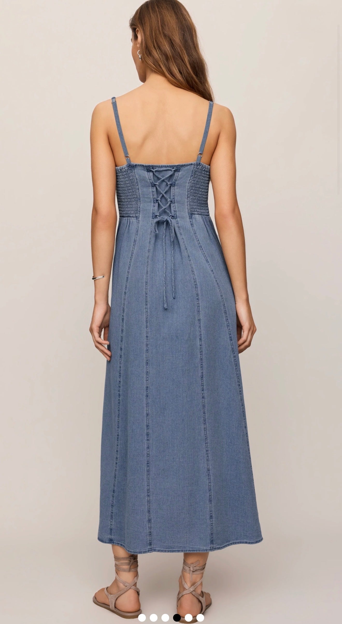 LEONORA INDIGO MIDI DRESS - Classic Indigo-Casual Dresses- Hometown Style HTS, women's in store and online boutique located in Ingersoll, Ontario
