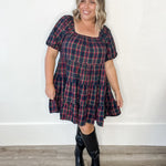 Holiday Dress - Navy-Special Occasion Dresses- Hometown Style HTS, women's in store and online boutique located in Ingersoll, Ontario