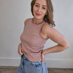 Casual Tank Top - Rose-Casual Tops- Hometown Style HTS, women's in store and online boutique located in Ingersoll, Ontario