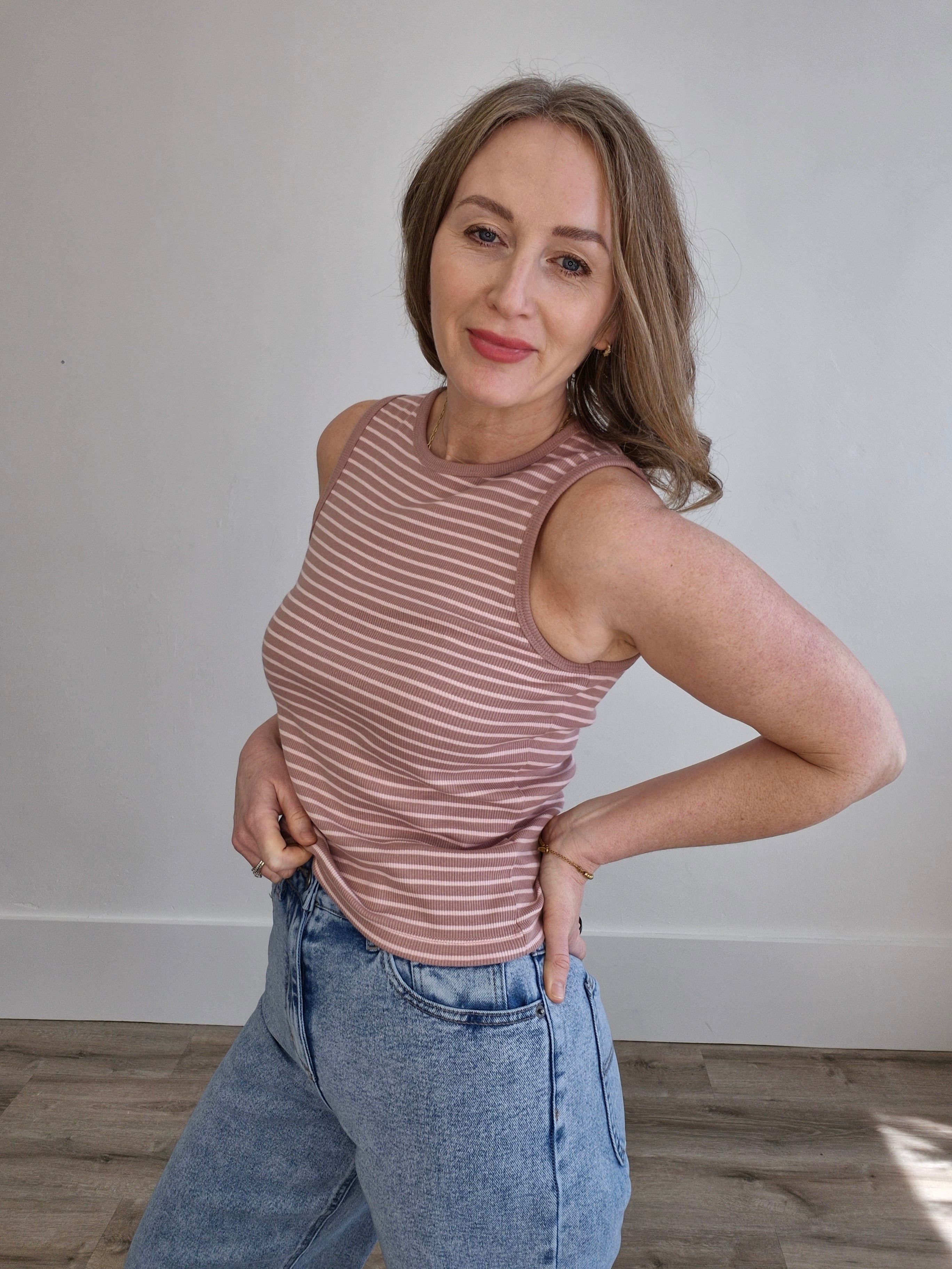 Casual Tank Top - Rose-Casual Tops- Hometown Style HTS, women's in store and online boutique located in Ingersoll, Ontario