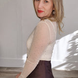 Stinna Long Sleeve - Turtledove-blouse- Hometown Style HTS, women's in store and online boutique located in Ingersoll, Ontario