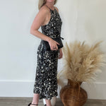 Sequin Halter Dress - Black-dress- Hometown Style HTS, women's in store and online boutique located in Ingersoll, Ontario