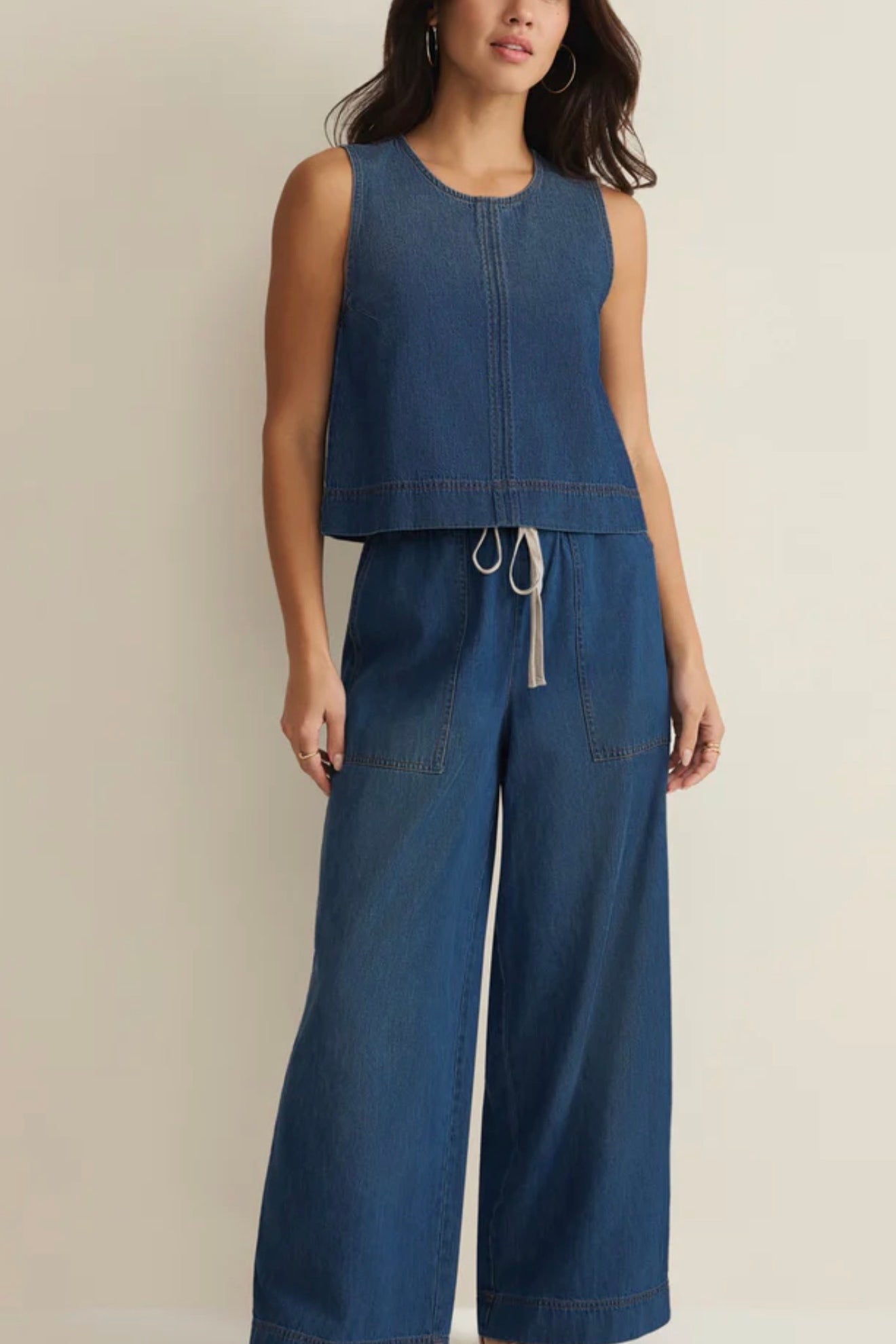 DAYCATION DENIM UTILITY PANT-Denim- Hometown Style HTS, women's in store and online boutique located in Ingersoll, Ontario