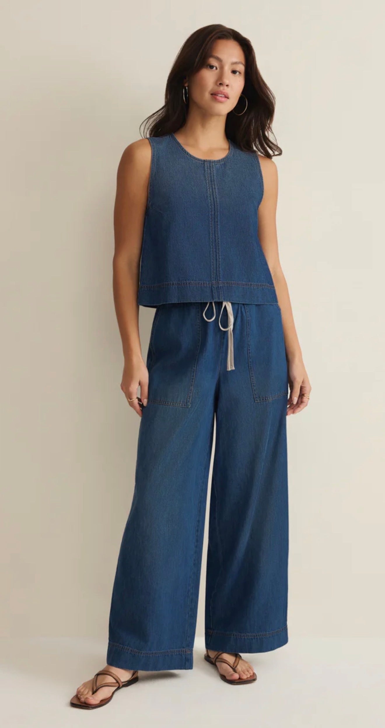DAYCATION DENIM UTILITY PANT-Denim- Hometown Style HTS, women's in store and online boutique located in Ingersoll, Ontario
