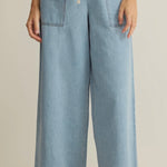 DAYCATION DENIM UTILITY PANT - Light Wash-Bottoms- Hometown Style HTS, women's in store and online boutique located in Ingersoll, Ontario