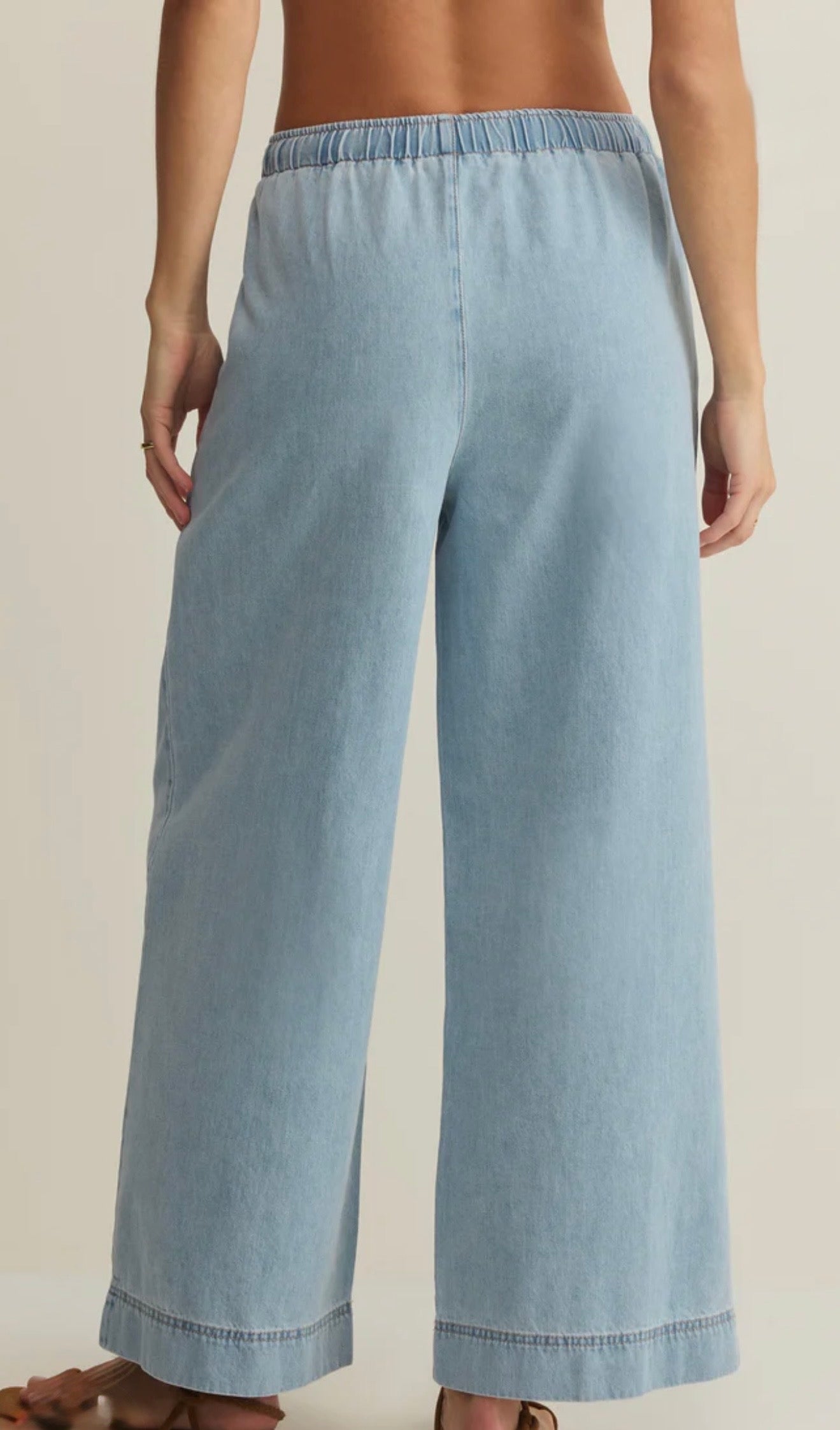 DAYCATION DENIM UTILITY PANT - Light Wash-Bottoms- Hometown Style HTS, women's in store and online boutique located in Ingersoll, Ontario