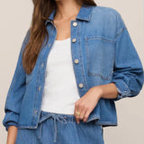 ERIN DENIM JACKET - Dreamstate-Casual Tops- Hometown Style HTS, women's in store and online boutique located in Ingersoll, Ontario