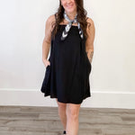 Casual Dresses - Black-Casual Dresses- Hometown Style HTS, women's in store and online boutique located in Ingersoll, Ontario
