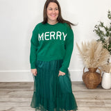 Merry Fluffy Patch Sweater - Green-sweater- Hometown Style HTS, women's in store and online boutique located in Ingersoll, Ontario