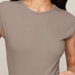 SOFT TRACE SECOND SKIN TOP - Wild Mushroom-Casual Tops- Hometown Style HTS, women's in store and online boutique located in Ingersoll, Ontario