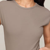 SOFT TRACE SECOND SKIN TOP - Wild Mushroom-Casual Tops- Hometown Style HTS, women's in store and online boutique located in Ingersoll, Ontario