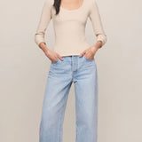 GREYSON SCOOP LS TEE - Chalk