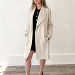 Drape Open Front Coat Jacket - Oatmeal-Coats & Jackets- Hometown Style HTS, women's in store and online boutique located in Ingersoll, Ontario