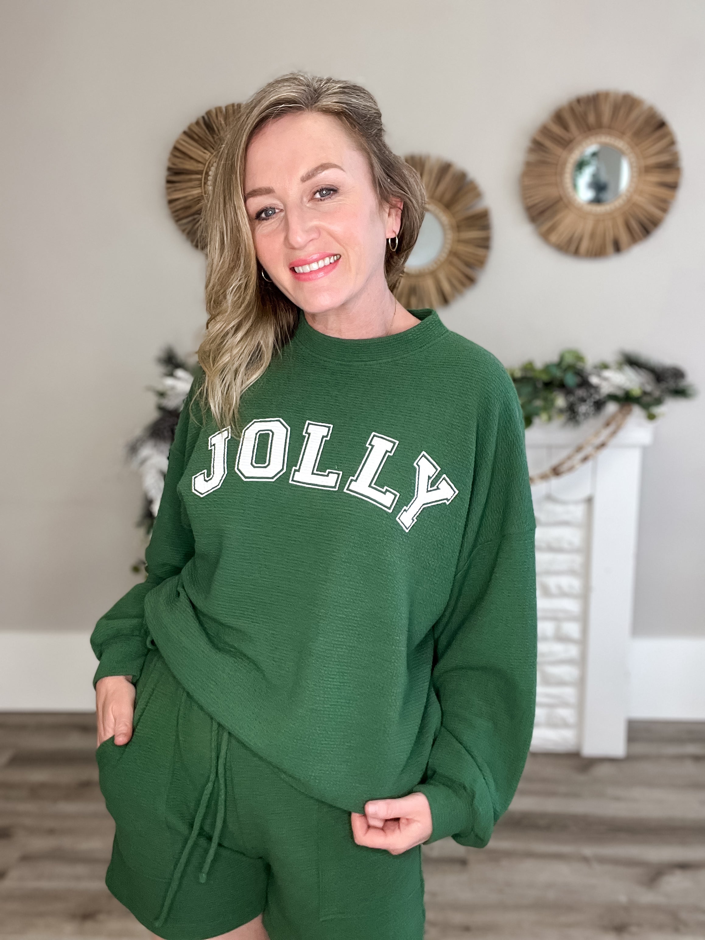 Jolly Lounge Set - Green-set- Hometown Style HTS, women's in store and online boutique located in Ingersoll, Ontario