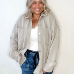 All Day Knit Denim Jacket - Retreat-Coats & Jackets- Hometown Style HTS, women's in store and online boutique located in Ingersoll, Ontario