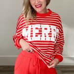 "Merry" Stripe Lounge Set-set- Hometown Style HTS, women's in store and online boutique located in Ingersoll, Ontario