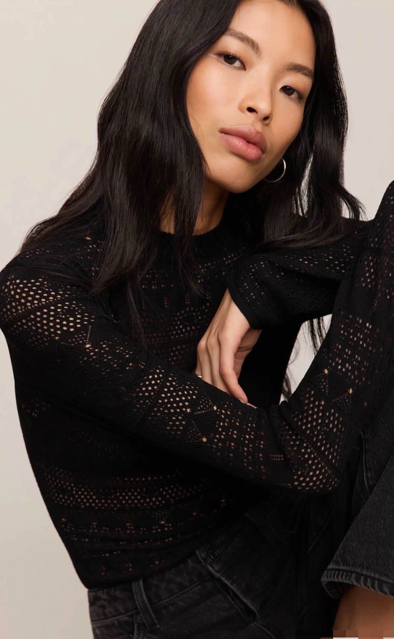 AVERY SWEATER TOP - Black-Blouses- Hometown Style HTS, women's in store and online boutique located in Ingersoll, Ontario