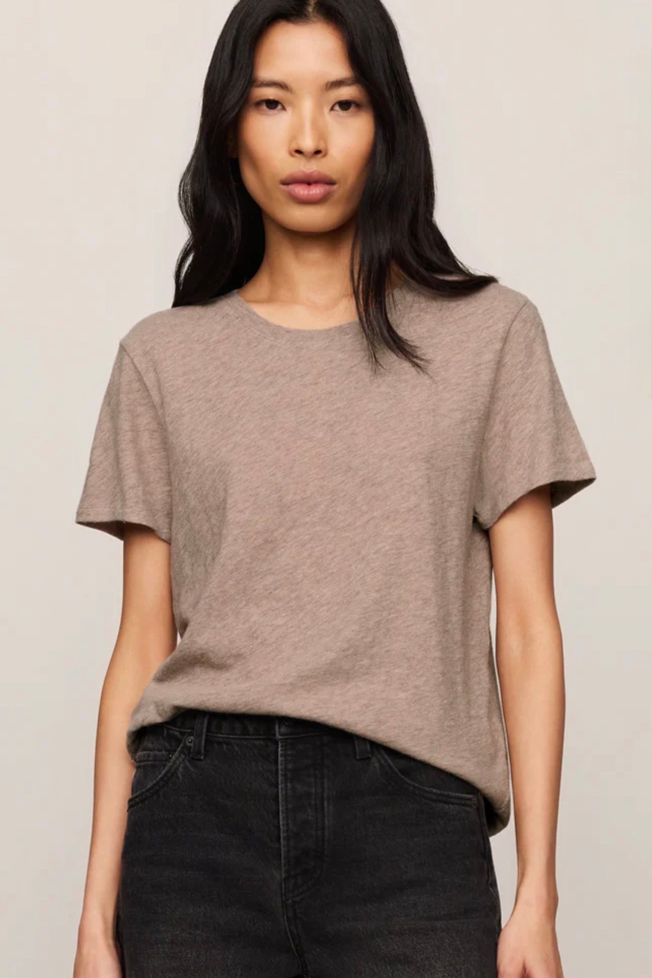 FOUNDATION SLUB TEE - Heather Ash-Casual Tops- Hometown Style HTS, women's in store and online boutique located in Ingersoll, Ontario