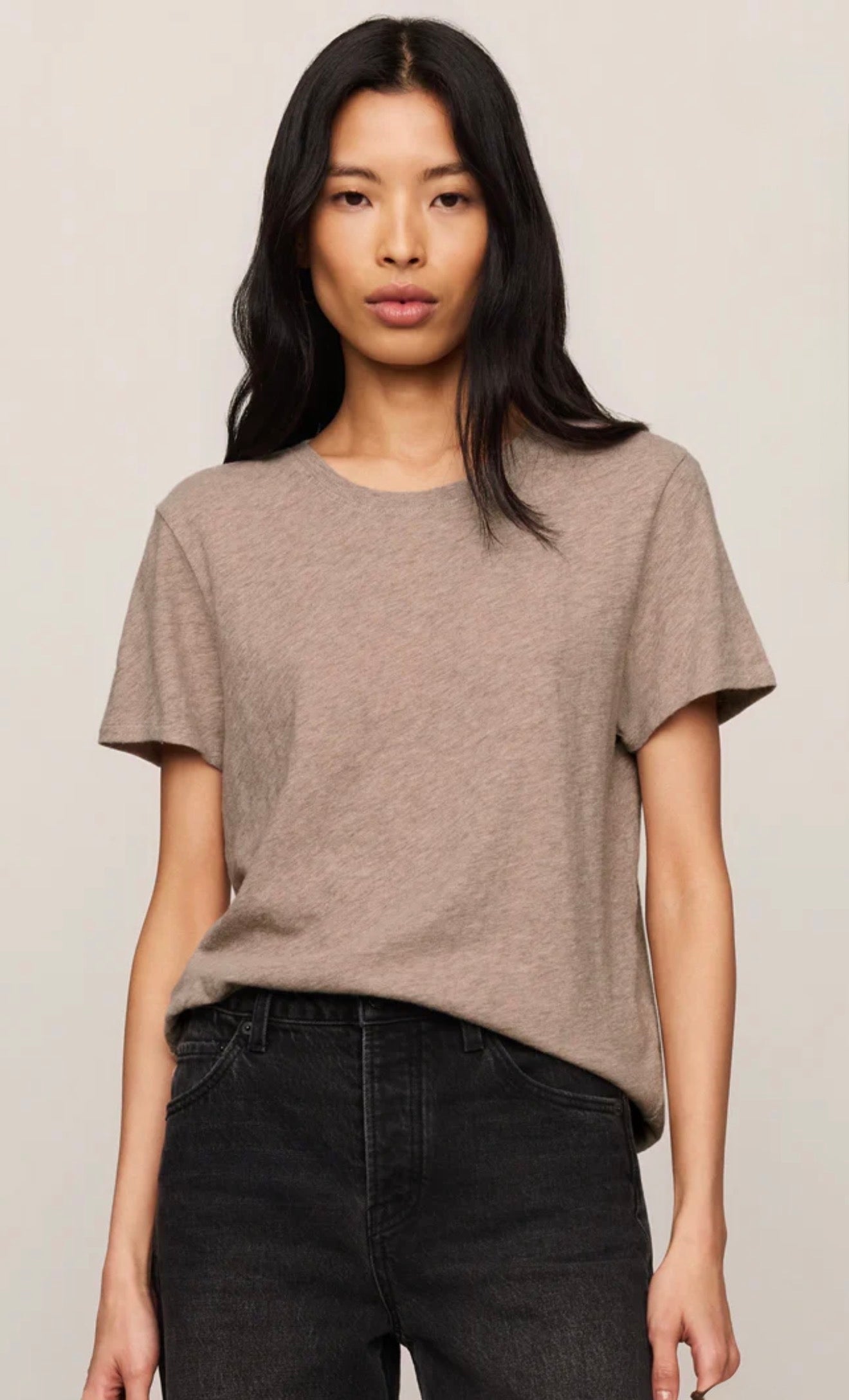 FOUNDATION SLUB TEE - Heather Ash-Casual Tops- Hometown Style HTS, women's in store and online boutique located in Ingersoll, Ontario