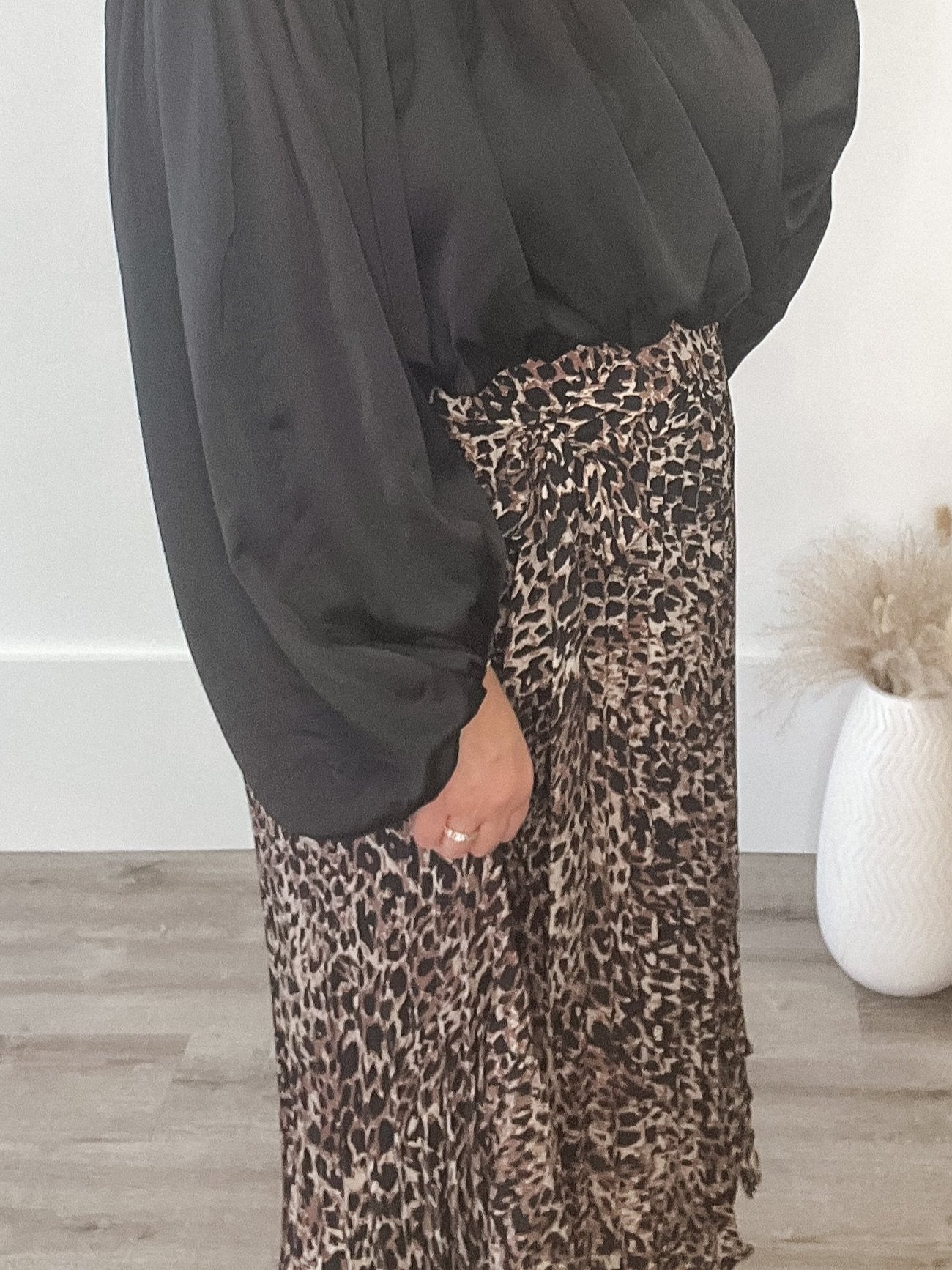 Leopard Midi Skirt-Skirt- Hometown Style HTS, women's in store and online boutique located in Ingersoll, Ontario