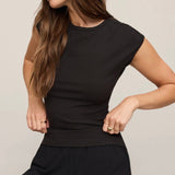 SOFT TRACE SECOND SKIN TOP - Black-Casual Tops- Hometown Style HTS, women's in store and online boutique located in Ingersoll, Ontario