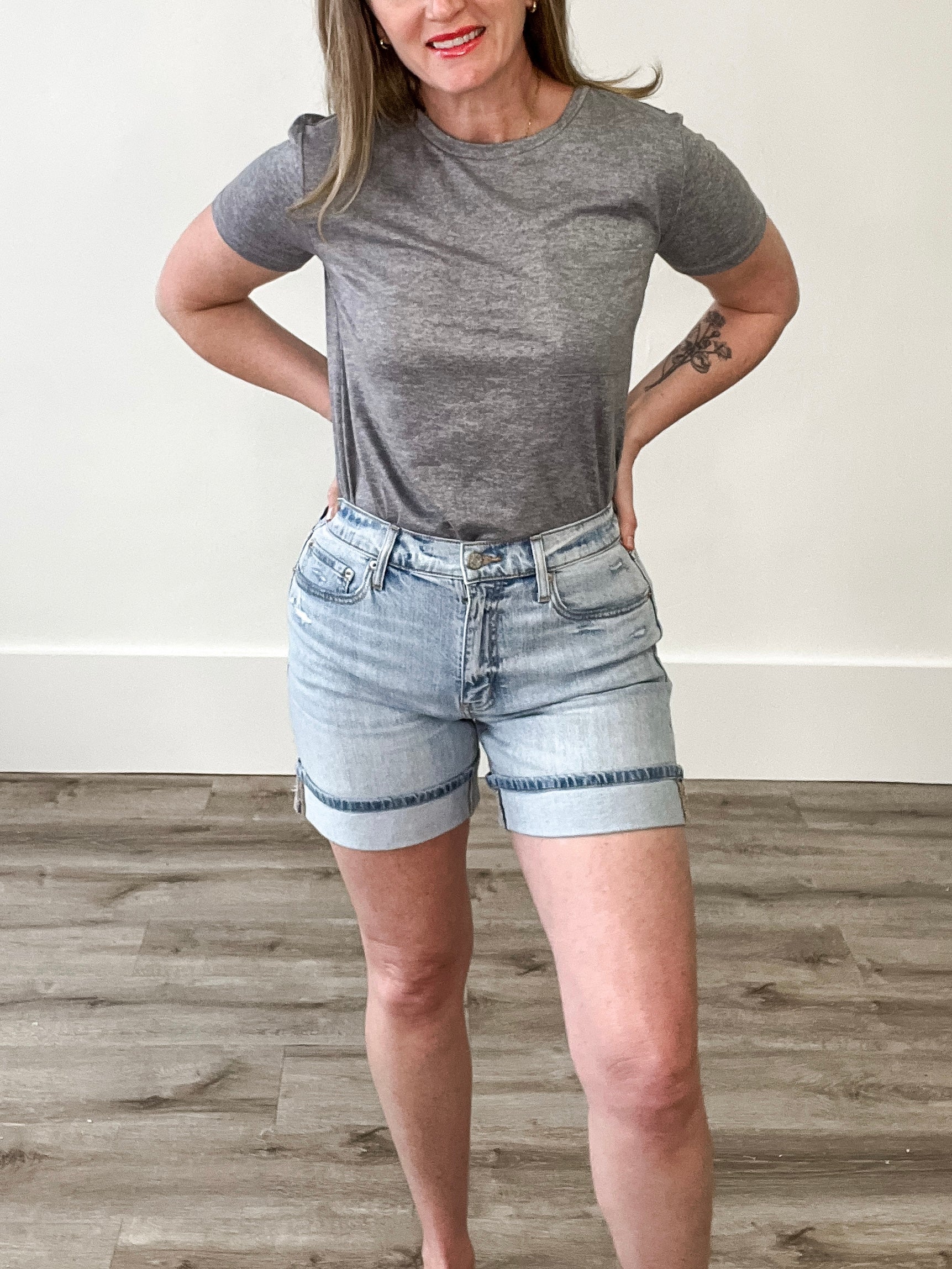 Daze Easy Rider Denim Shorts-Shorts- Hometown Style HTS, women's in store and online boutique located in Ingersoll, Ontario