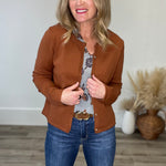 Brushed Button Up Cardigan - Hazelnut-sweater- Hometown Style HTS, women's in store and online boutique located in Ingersoll, Ontario