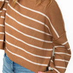 Relaxed Crop Sweater - Camel-sweater- Hometown Style HTS, women's in store and online boutique located in Ingersoll, Ontario