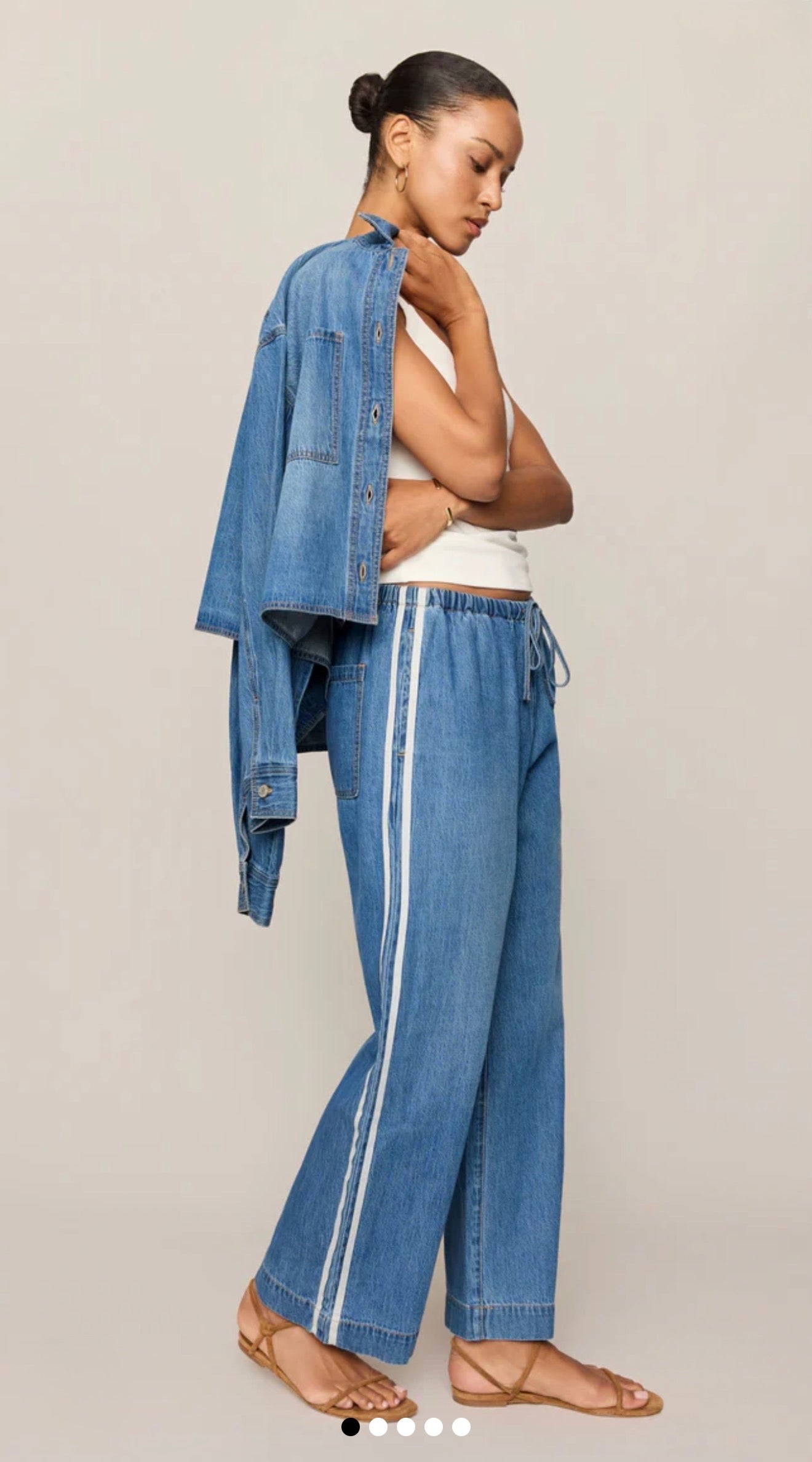 THE SIDELINES DENIM TRACKER - Dreamstate-Bottoms- Hometown Style HTS, women's in store and online boutique located in Ingersoll, Ontario