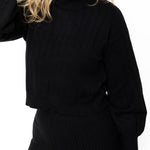 Mock Neck Sweater - Black-sweater- Hometown Style HTS, women's in store and online boutique located in Ingersoll, Ontario