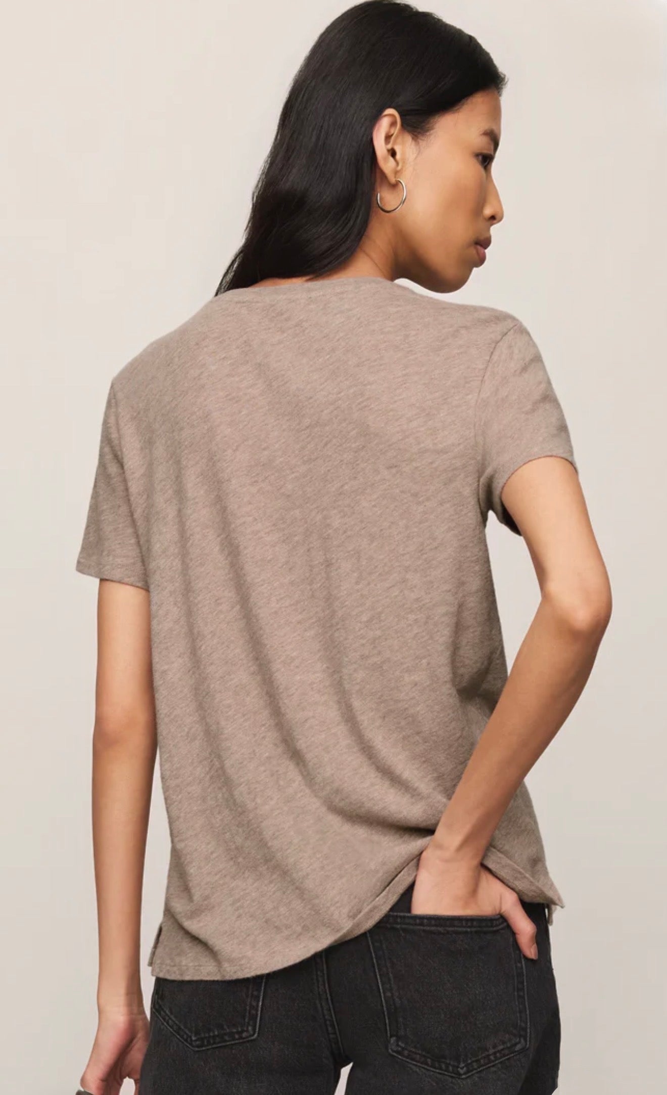 FOUNDATION SLUB TEE - Heather Ash-Casual Tops- Hometown Style HTS, women's in store and online boutique located in Ingersoll, Ontario