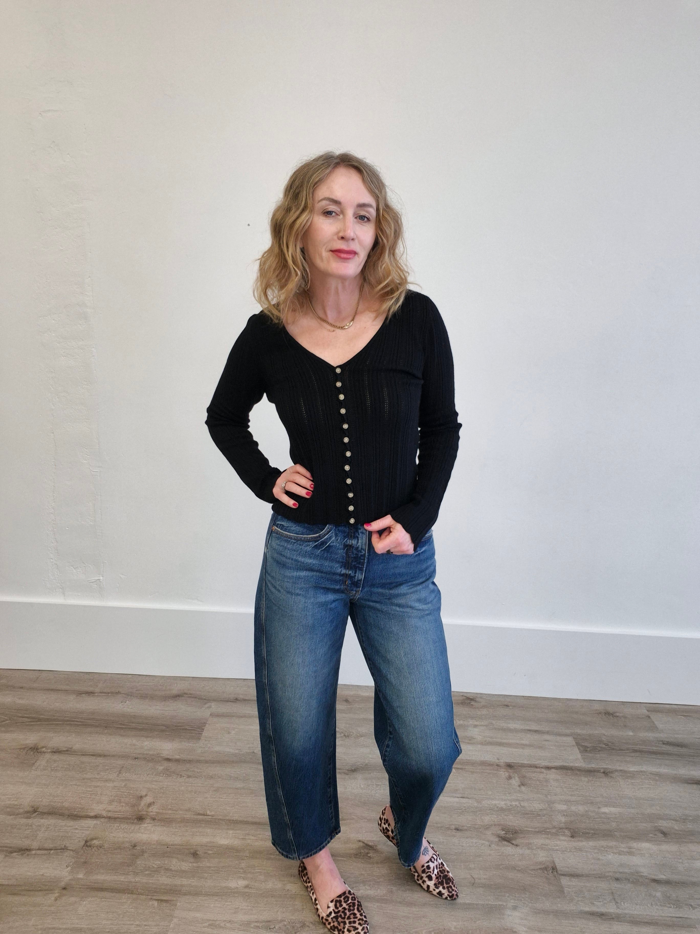 LANDA SWEATER TOP - Black-Casual Tops- Hometown Style HTS, women's in store and online boutique located in Ingersoll, Ontario