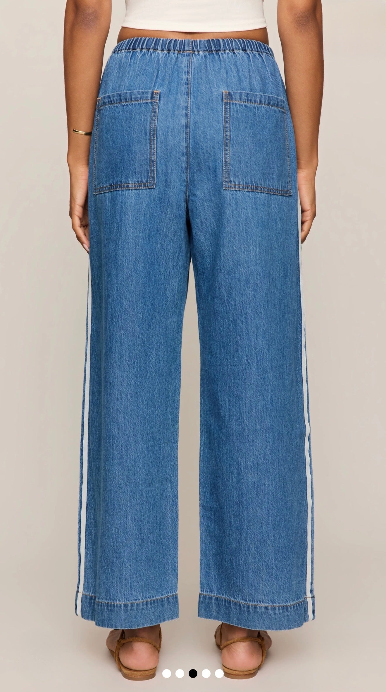 THE SIDELINES DENIM TRACKER - Dreamstate-Bottoms- Hometown Style HTS, women's in store and online boutique located in Ingersoll, Ontario