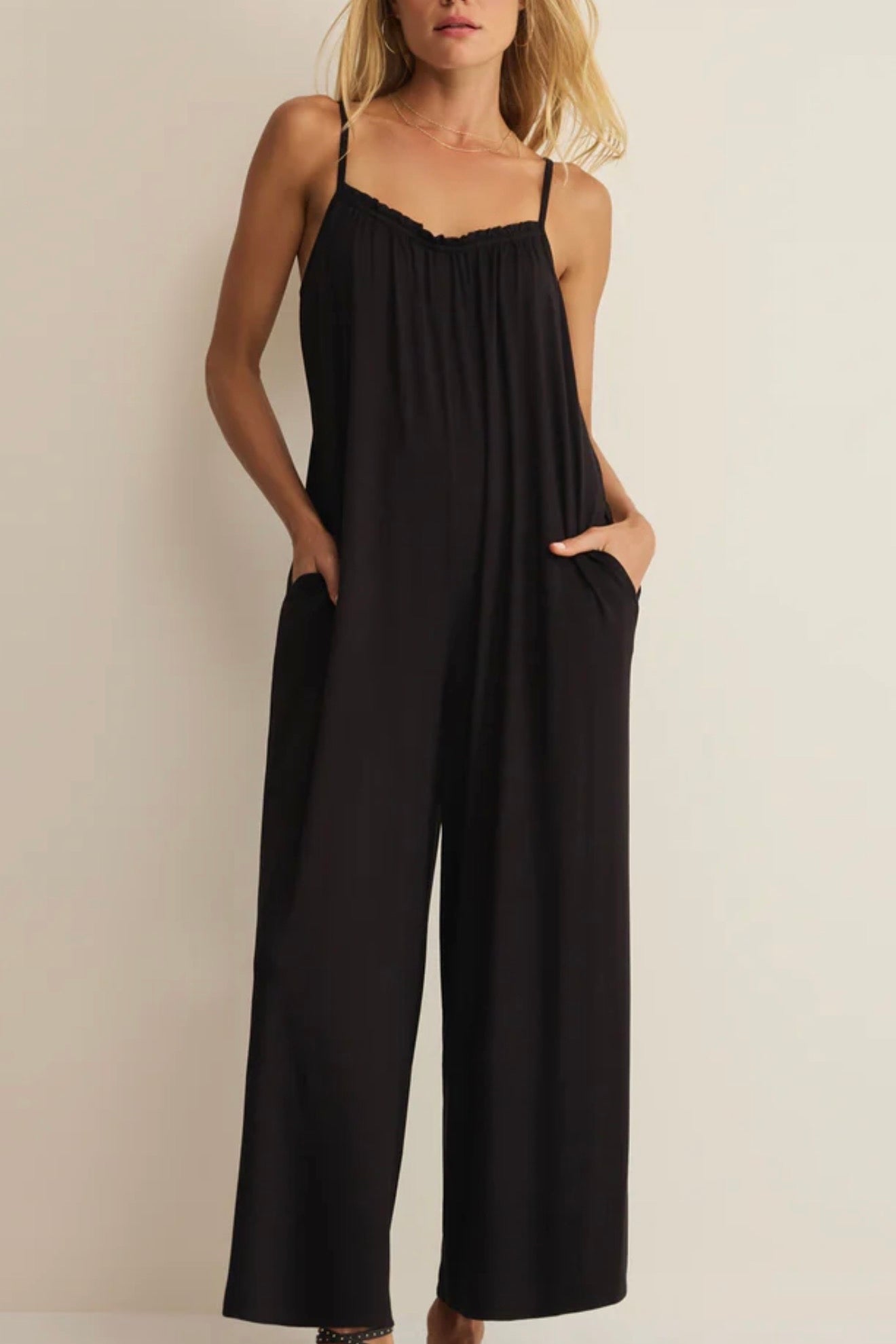DAY OFF JUMPSUIT - Black-Jumpsuits & Rompers- Hometown Style HTS, women's in store and online boutique located in Ingersoll, Ontario