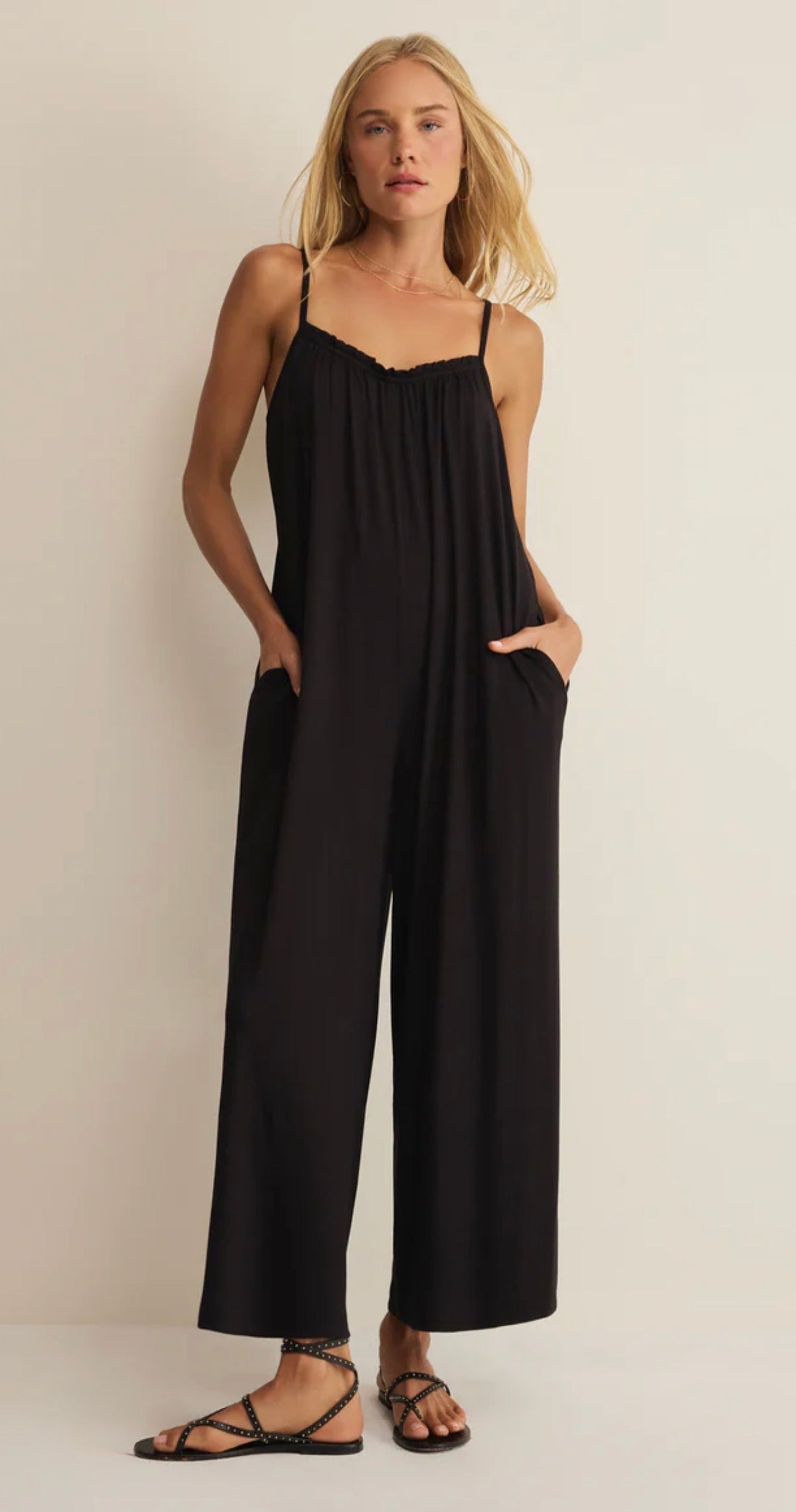 DAY OFF JUMPSUIT - Black-Jumpsuits & Rompers- Hometown Style HTS, women's in store and online boutique located in Ingersoll, Ontario